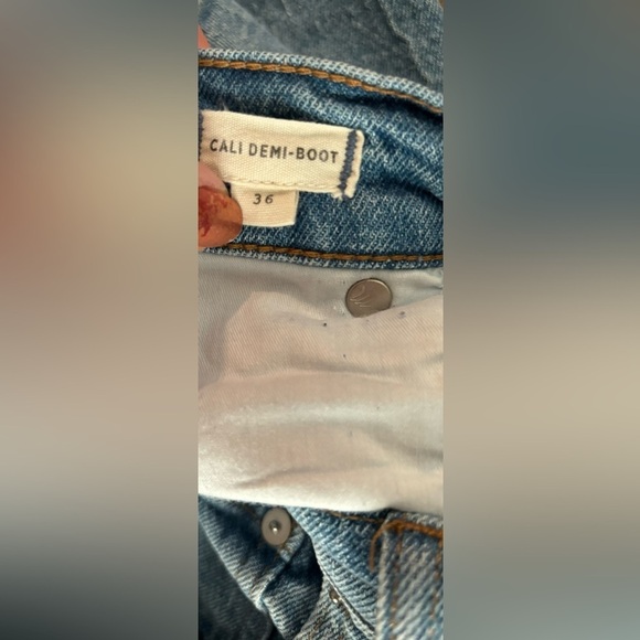 Madewell Cali~Demi Boot Cut Button Fly Crop Stretch Jean Sz 36X26” Med Wash - Picture 7 of 12